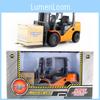 Alloy Forklift Truck Construction Vehicle Model With Inertia Control For Kids Play And Collection