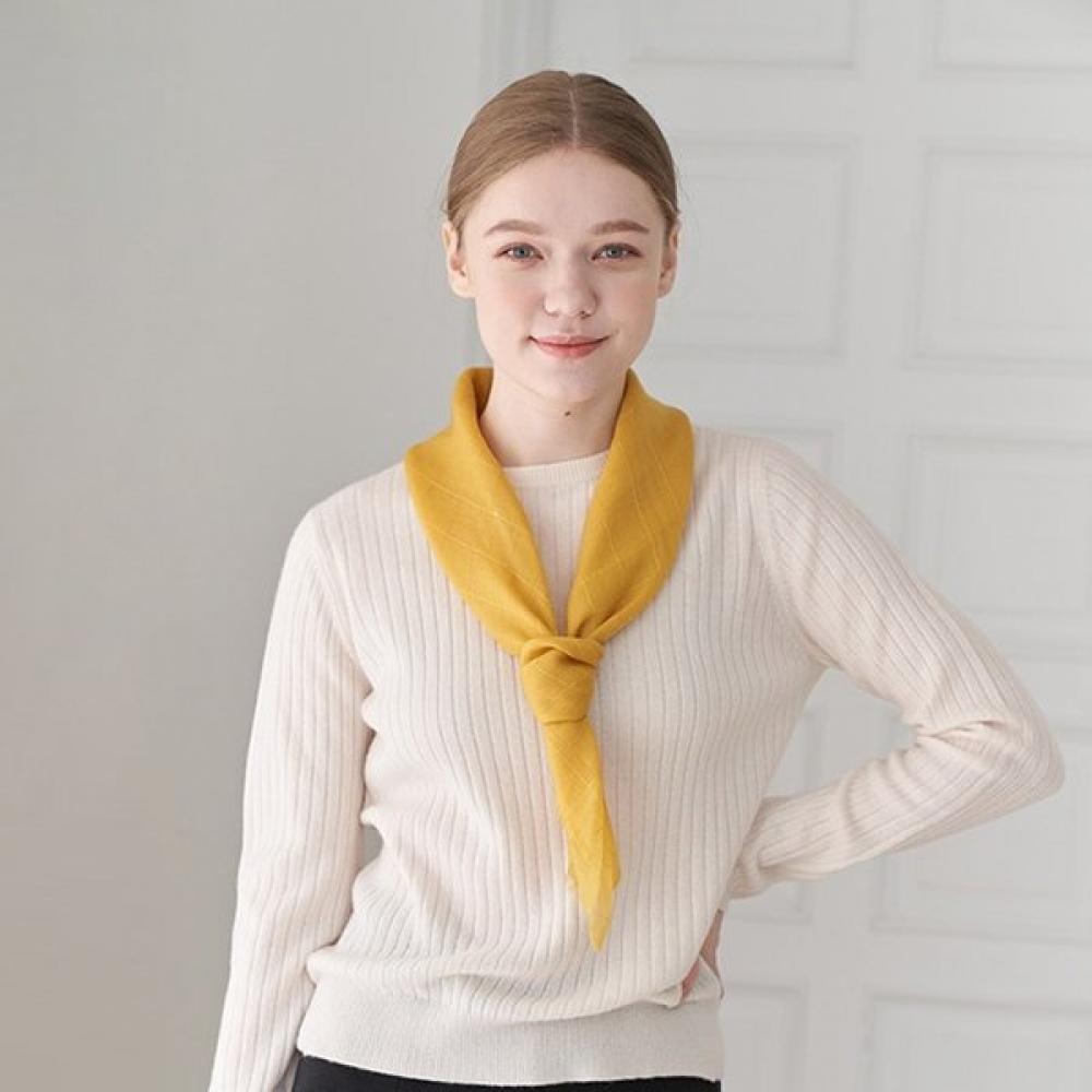 Dal Cashmere Air Cashmere 100 Scarf Mustard Shine Single option