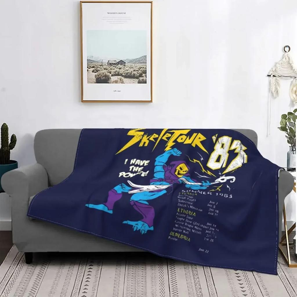 Coperte He-Man Skeletor Morbide Comode Flanella Invernale Masters Of The Universe Plaid per Divano Viaggio Camera da Letto