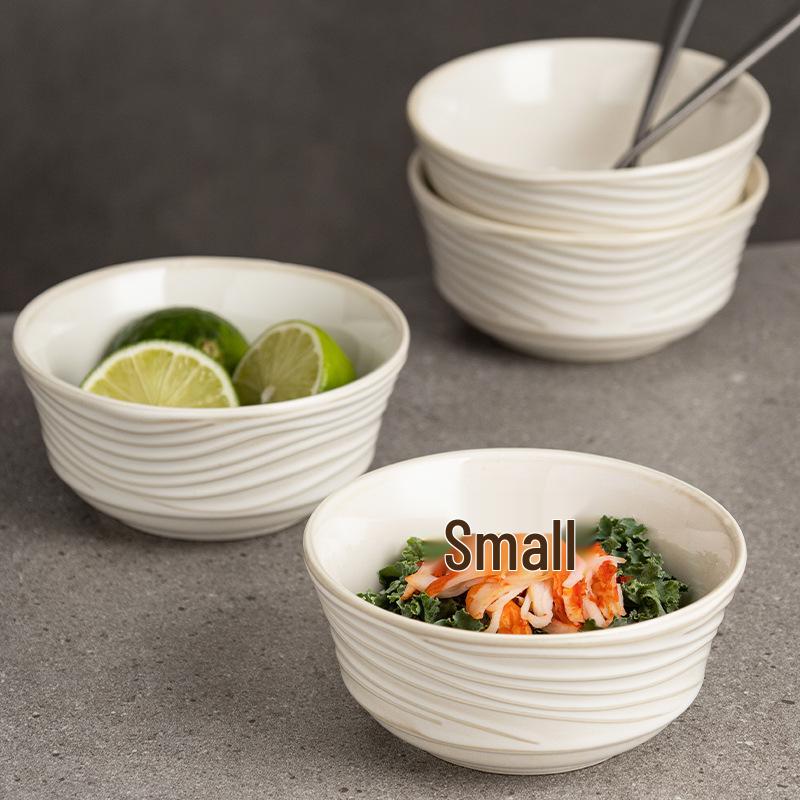 2026 Japanese-Style Ceramic Bowl: Simple Rice, Soup, Yogurt, Dessert & Salad Bowl for Home & Commercial Use