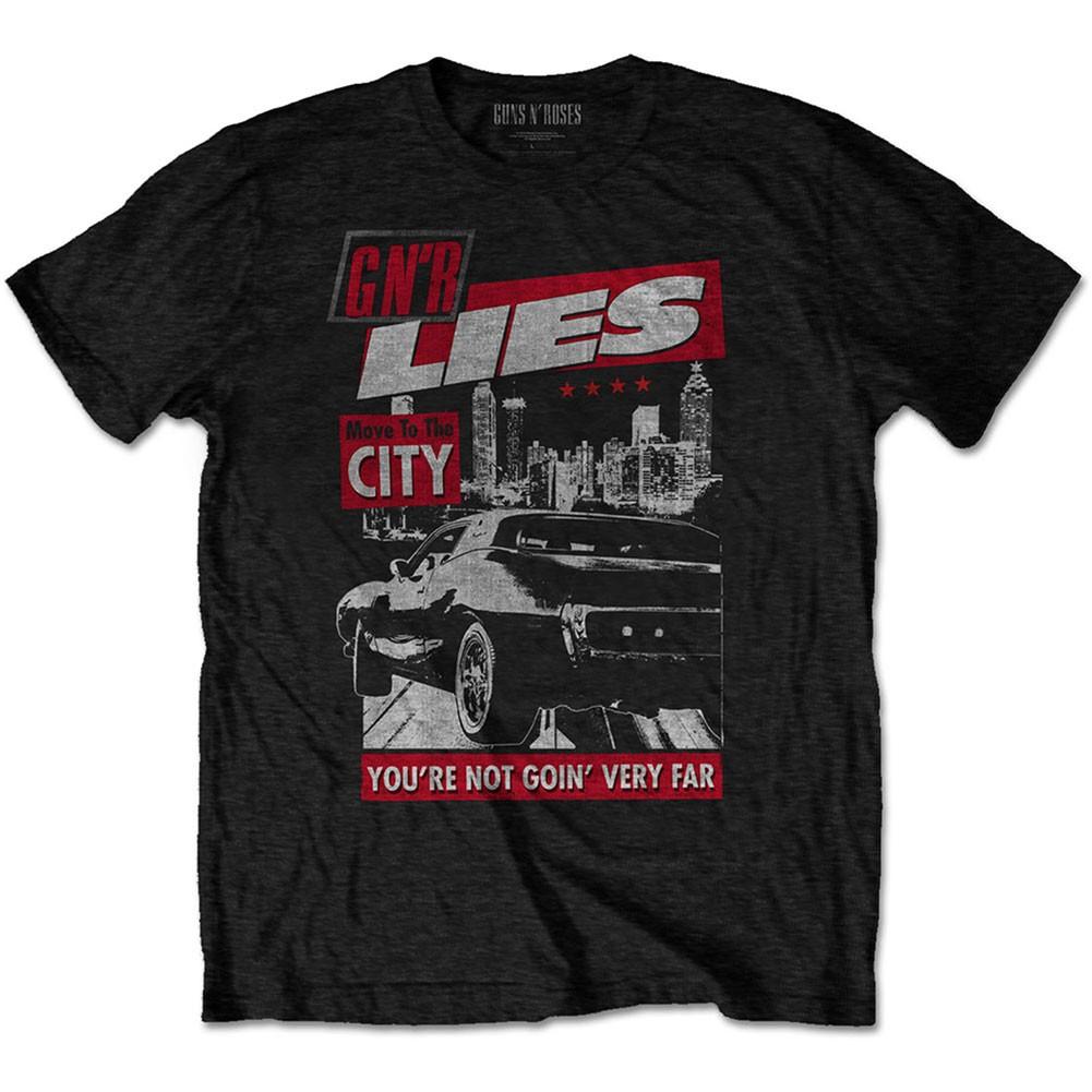 Men s Guns N Roses Move To The City Slim Fit T-shirt X-Large Black 4XL