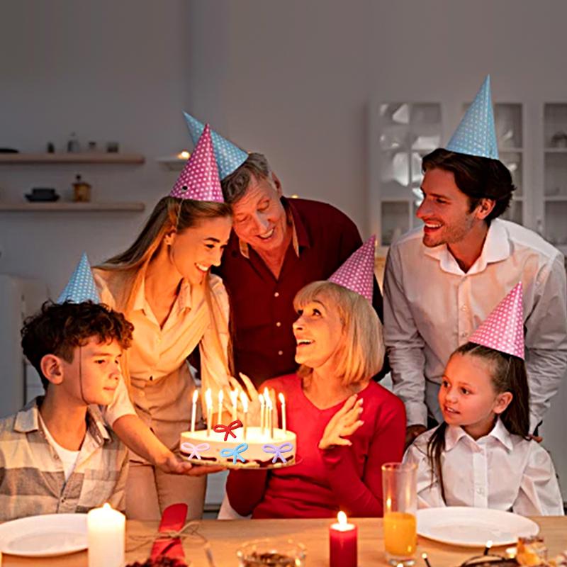 8pcs Soft Strips Colorful Party Plugin Ornament Dopamine Plastic Ornament Party Supplies Cake Topper Decorations Ins 4.5x3.5cm