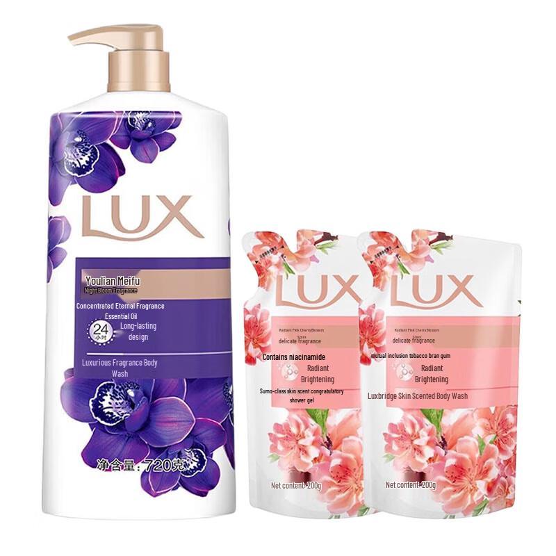

LUX Enchanting Lotus Scented Body Wash 720g Bottle + 2x200g Refills