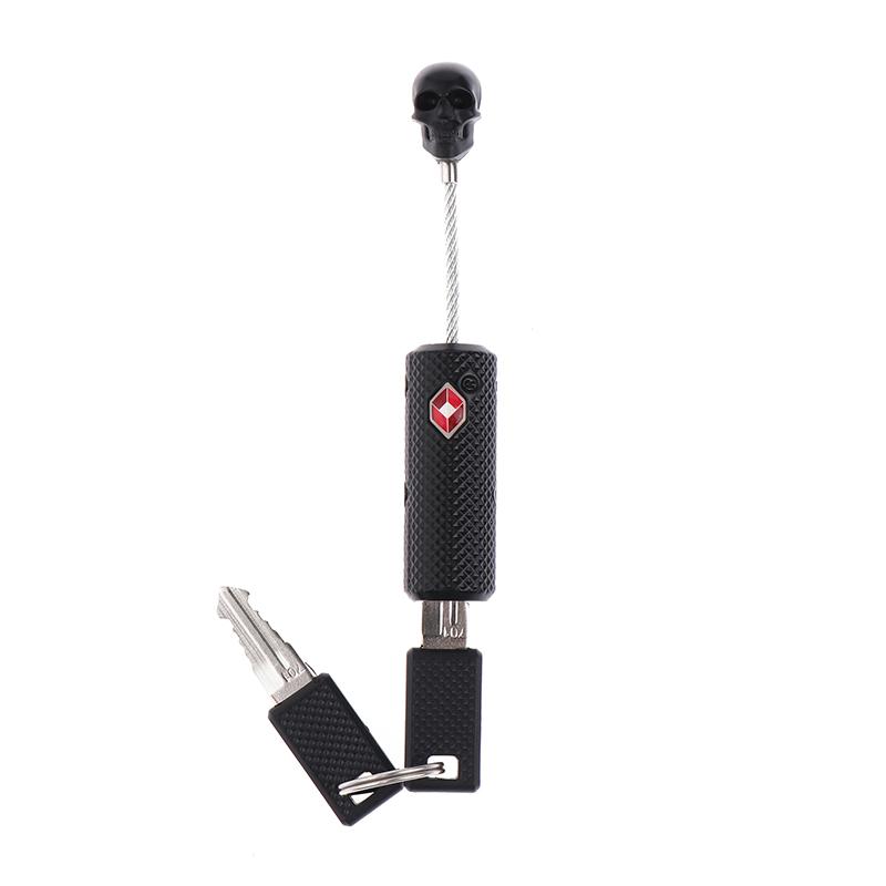 Celní zámek Overseas Lebka Kovový vozík Kufr na zavazadla Batoh Visací zámek s ocelovým lankem Zámek proti krádeži Zámek na zavazadla