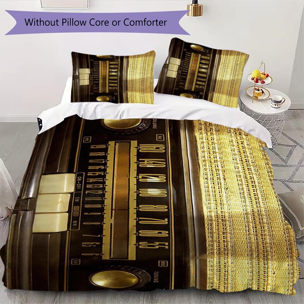 

1PC Musical elements Bedding Quilt Set Quilt Cover Pillowcase Home Decoration Birthday Gift (1 * duvet cover + 2 * pillowcase, without core)A17 135x200cm