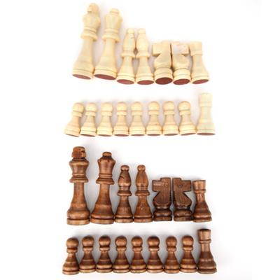 Wooden Chess Piece Parent Child Interaction Puzzle Toy Gift For Children Excluding Chess Board