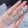 Elegant Butterfly Necklace for Women Luxe Design with Full Diamond Pendant Fashion Collarbone Chain Trendy Jewelry