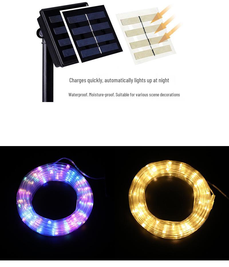 Wasserdichte Outdoor Bunte Kupfer Solar Lichterkette Röhrenlichter