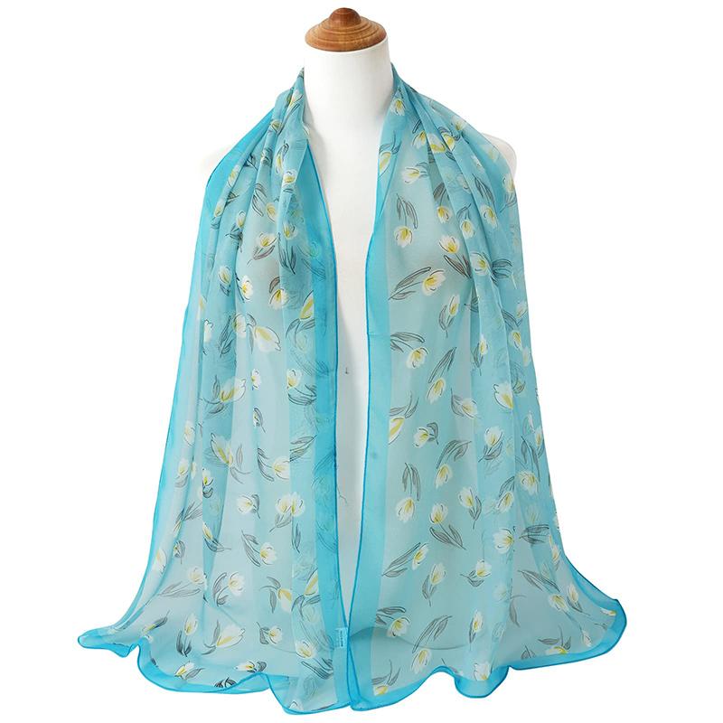 Fashion Chiffon Leopard Print Design Women Silk Scarf Shawl Elegant Headscarf Bandage Hijabs Muslim Wrap Scarves