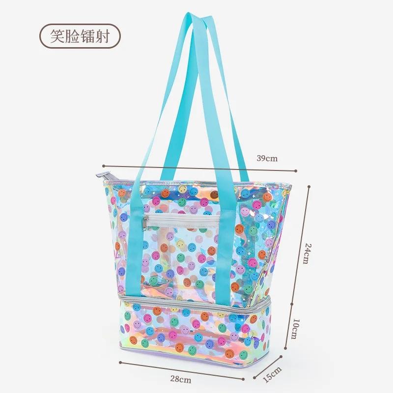

Colorful Transparent PVC Women s Handbag Colorful Crossbody Beach Bag Waterproof Swimming Bag Waterproof Mobile Phone Bag