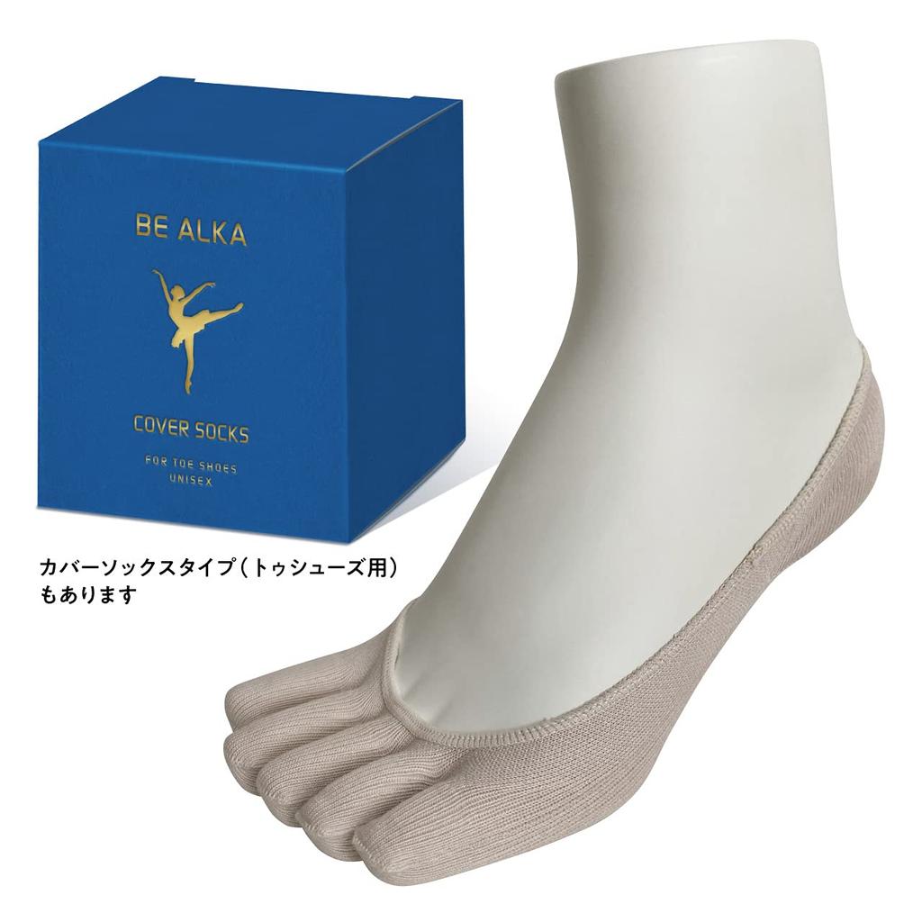 BE ALKA Arch Forming M 5-toe Socks, Black,