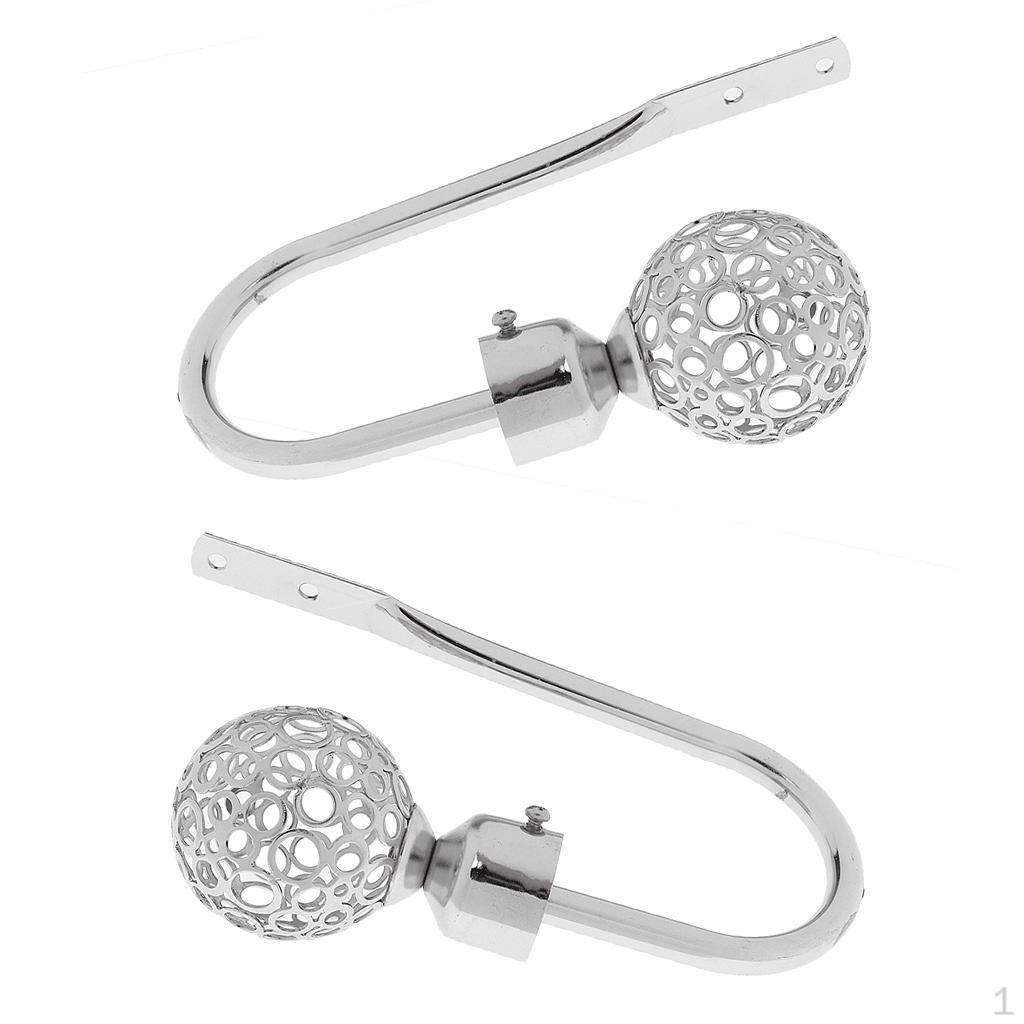 

1 пара U-подібних металевих гачків для штор, тримачів для штор, домашній декоративний тримач Silver