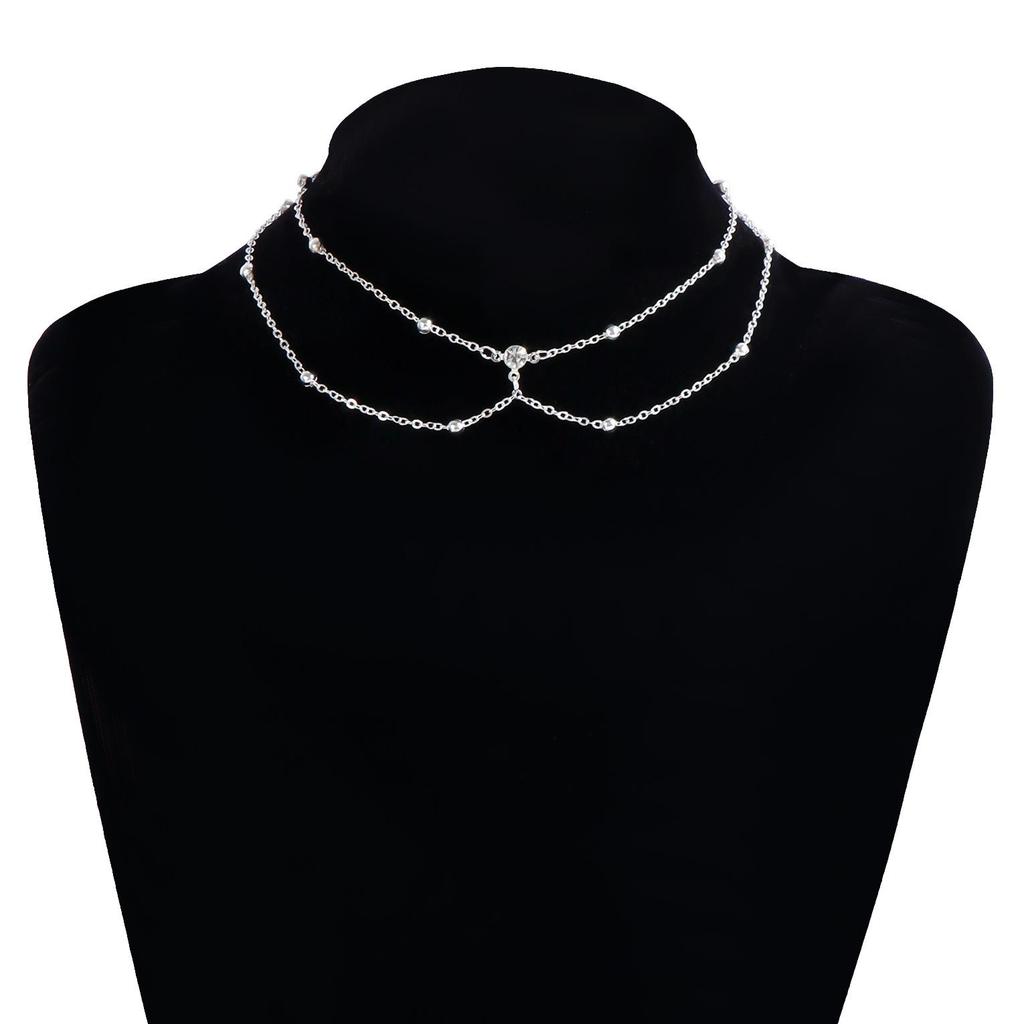 Sexy Beach Body Jewelry: Exaggerated Tassel Necklace with Flash Diamond Pendant for a European and American Casual Look