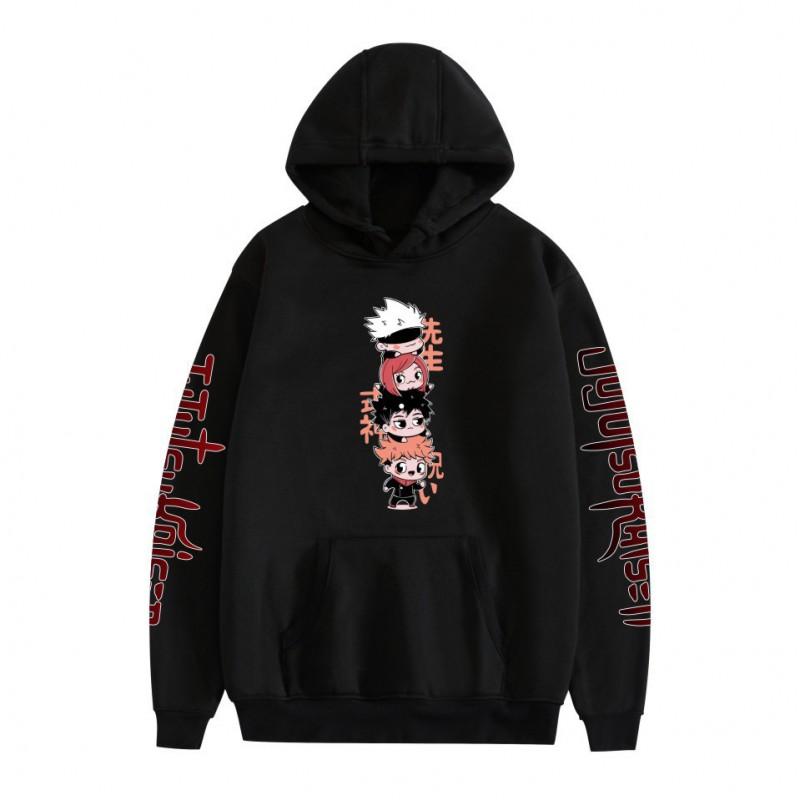 Jujutsu Kaisen Anime Hoodie Cartoon Print Loose Fit Sweatshirt Teens Couples