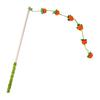 Cat Teaser Toy Interactive Lightweight Cat Stick with Bell Safe Chewing Toy Long Handle Entertainment Toy for Pet
