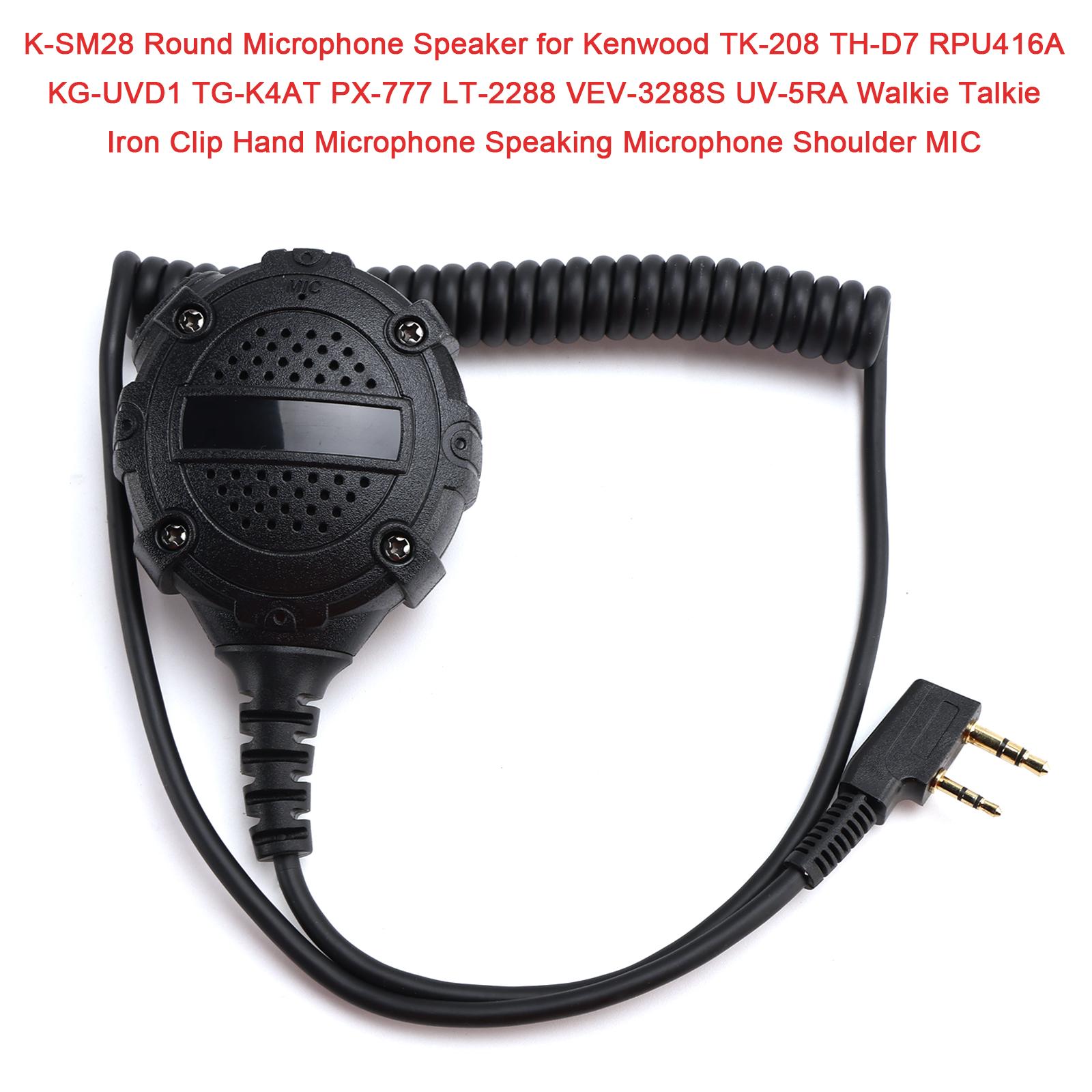 

K-SM28 Round Microphone Speaker for TK-208 TH-D7 RPU416A KG-UVD1 TG-K4AT PX-777