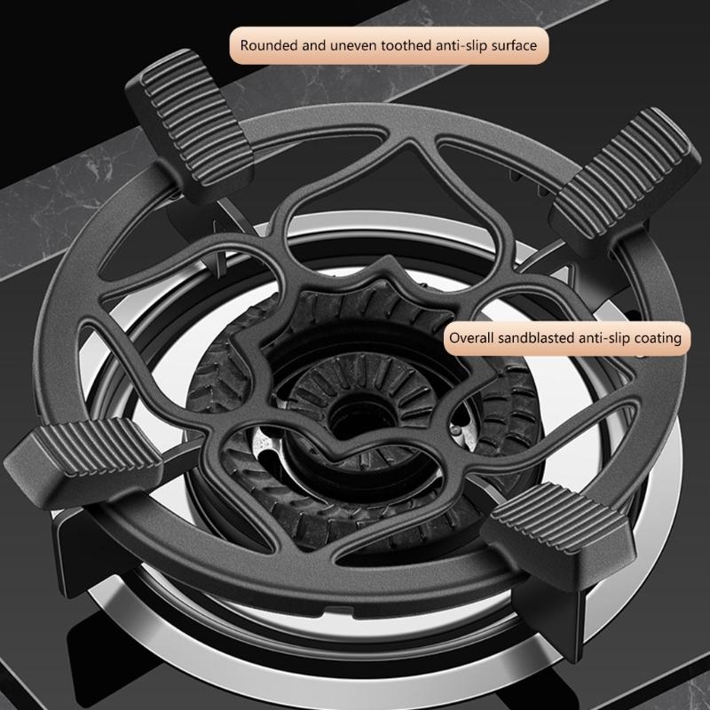 Heavy Duty Cast Iron Practical Gas Stove Stand Gas Stove Bracket Cast Iron Detachable Rack Gas Stove Cooker Adapter
