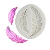 Feather Texture Printing Baking Biscuits Mold Food Grade Silicone Fondant Mould