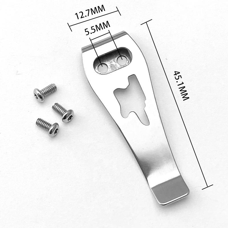 Stainless Steel Back Clip for DIY Folding Pocket Knife Tool DIY Accessories Back Clip Custom Folding Knife Back Clip Holder