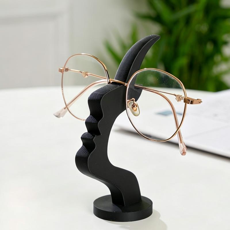 3D Minimalist Human Profile Eyeglass Holder, Side Face Glasses Stand, Practical Desk Line Art Decor Ornament For Home & Office