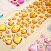 Love Heart Shaped Face Gem Sticker for Kids Diamond Acrylic Crystal Tattoo Stickers DIY Three-dimensional Rhinestone Decorations