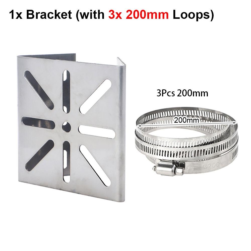 1 Satz Universelle Überwachungs-Halterung mit 100/200 mm langem Bügel-Kamera-Montagepanel für Außenmast