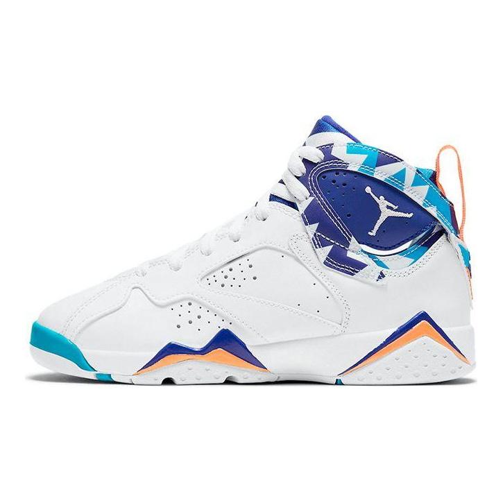 Air Jordan 7 Retro GS Chlór Modrá Dětské Tenisky Bílé 442960-100