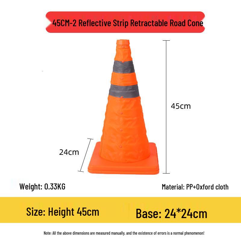 Телескопический светоотражающий дорожный конус: Складной, Легкий, Аварийный Блокпост.