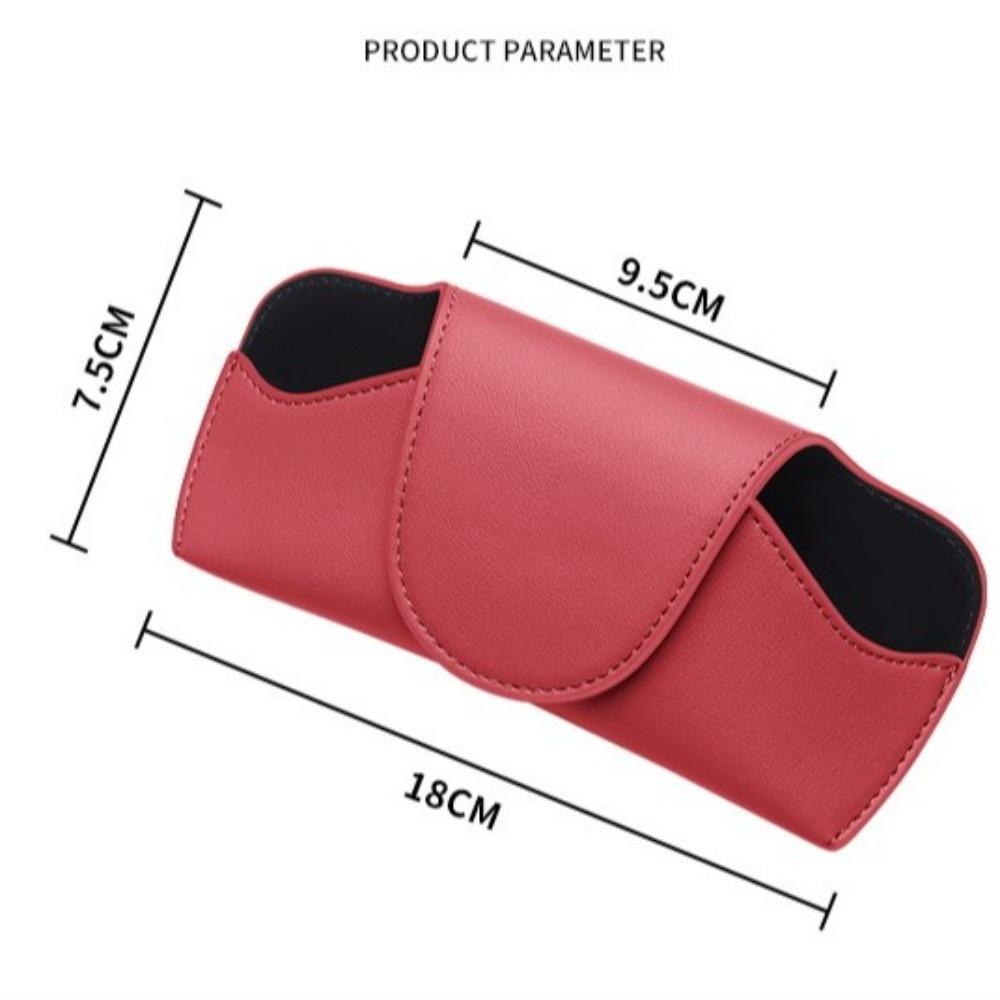 PU Leather Sun Visor Glasses Holder Multi-functional Wear-Resistant Sunshade Plate Organizer Universal Auto Sunglasses Holder