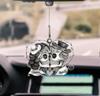 2d Acrylic Heart Couple Skull Car Pendant For Halloween And Decoration Christmas