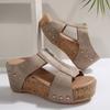 New Large-sized Women's Sandals, Wedge Heels, Fish-mouth Shoes, Thick-soled Shoes