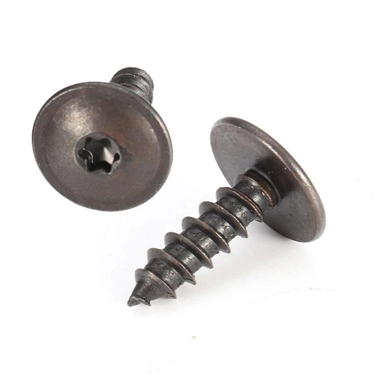 100PCS Parafusos de carroceria de carro para VW Golf Parafuso autoatarraxante de metal Rebite Parafuso de fixação preto Cruz Parafusos autoatarraxantes Phillips