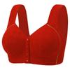 Plus Size Bra for Mature Women Front Closure Fixed Cup Thin Wireless Tank Top Bra Comfortable Supportive Full Coverage Everyday Underwear