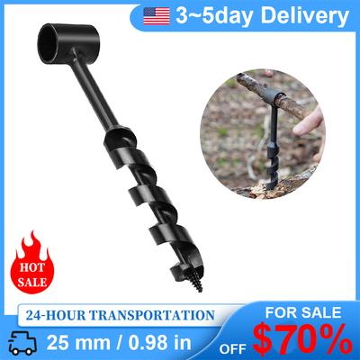 25-mm-Bushcraft-Handbohrer aus Kohlenstoffstahl für Outdoor-Aktivitäten wie Camping, Wandern und Dschungel