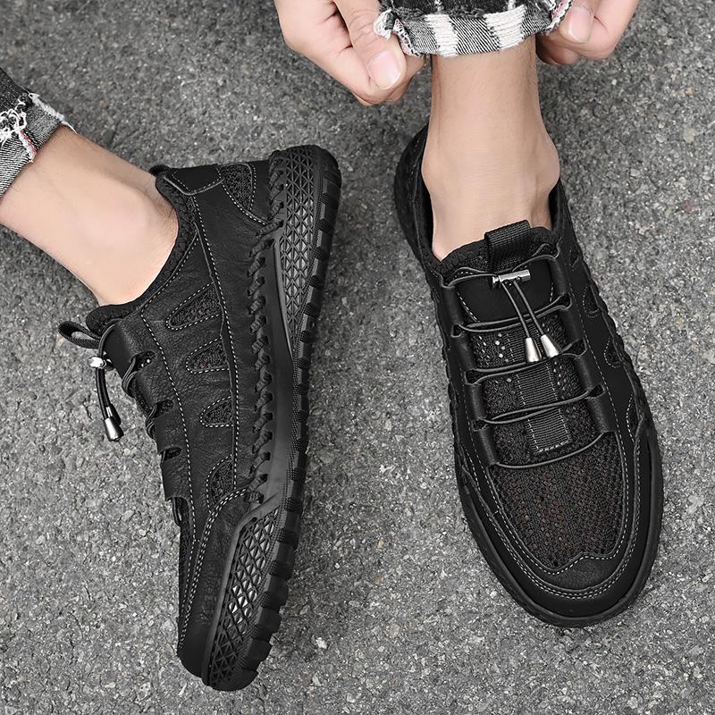 Fashion Outdoor Men's Lightweight Sneakers High Quality Men Soft Sport Shoes Breathable Fashion Mesh Running Shoes Comfortable Man Flats