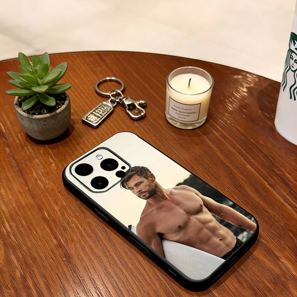 Chris Hemsworth Phone Case For iPhone 17, 16,15,14,13,12,11 Plus,Pro Max, Others Soft Black Cover