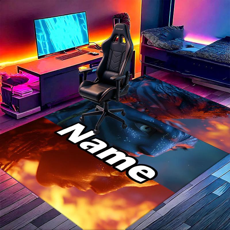 Custom Name Personalized Avatar Print Carpet, Versatile Home Decor Rug, for Playroom, Apartment, Balcony, Entryway, Hallway Gift