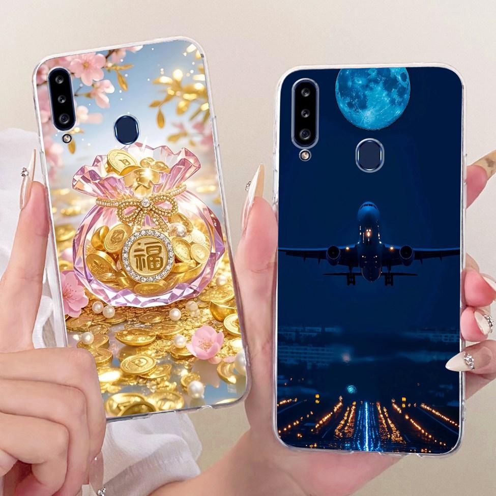 Clear Cover For Samsung A20s Case SM-A207F Cute Fashion Butterfly Funny Painted Casing For Samsung Galaxy A20s SM-A207M SM-A2070