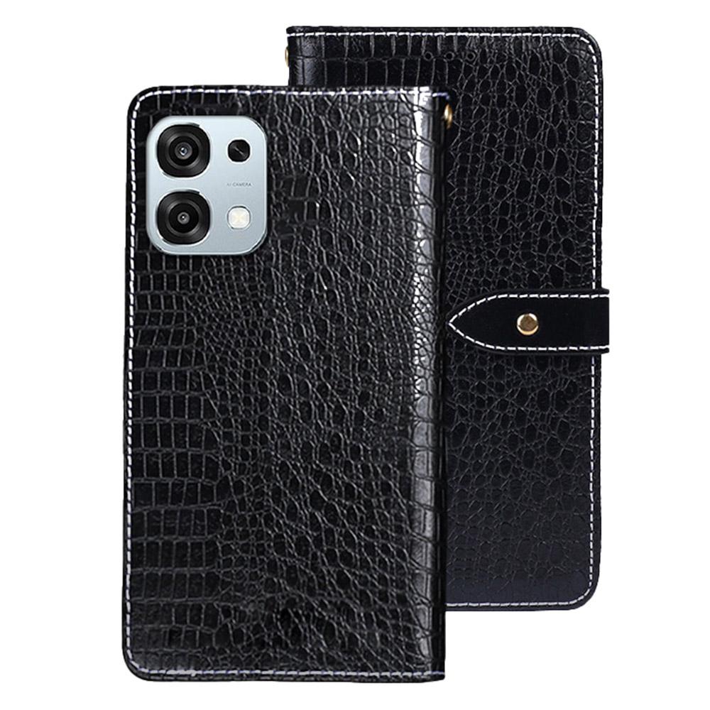 IDEWEI PU Leather Case for Oppo A6 Pro 4G/A6 Pro 5G/F31 5G Crocodile Texture Flip Phone Cover