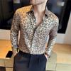 Fashion Luxury Leisure Men's High Quality Soft and Comfortable Fabric Classic Leopard Print Shirt