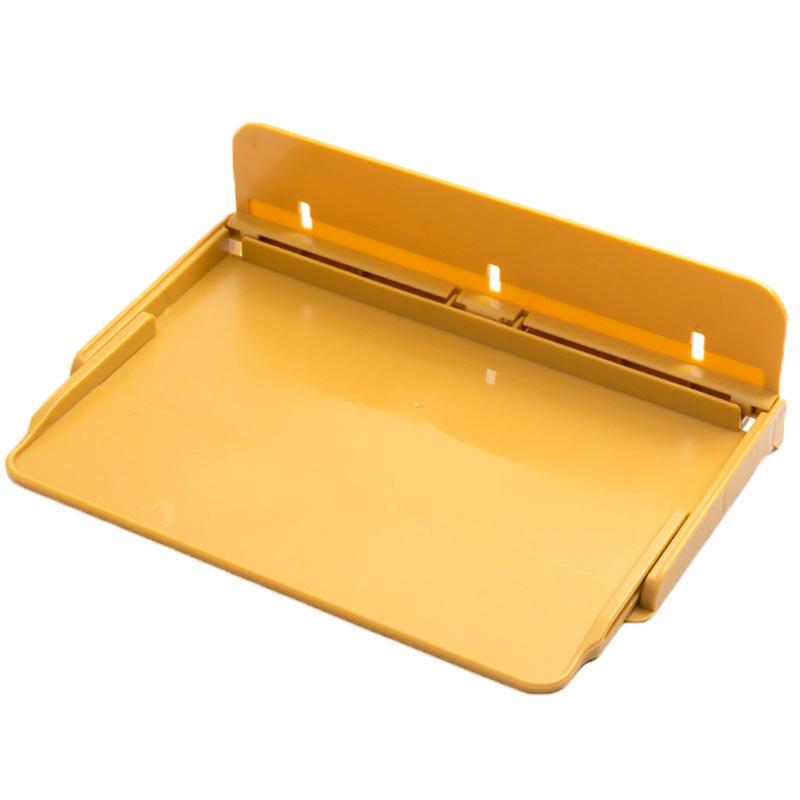 

Telescopia Wall Storage Rack Foldable Bed Side Book Sundries Shelf Punch Free Bathroom Wall Cosmetics Holder Rack Dormitory Shelf Yellow