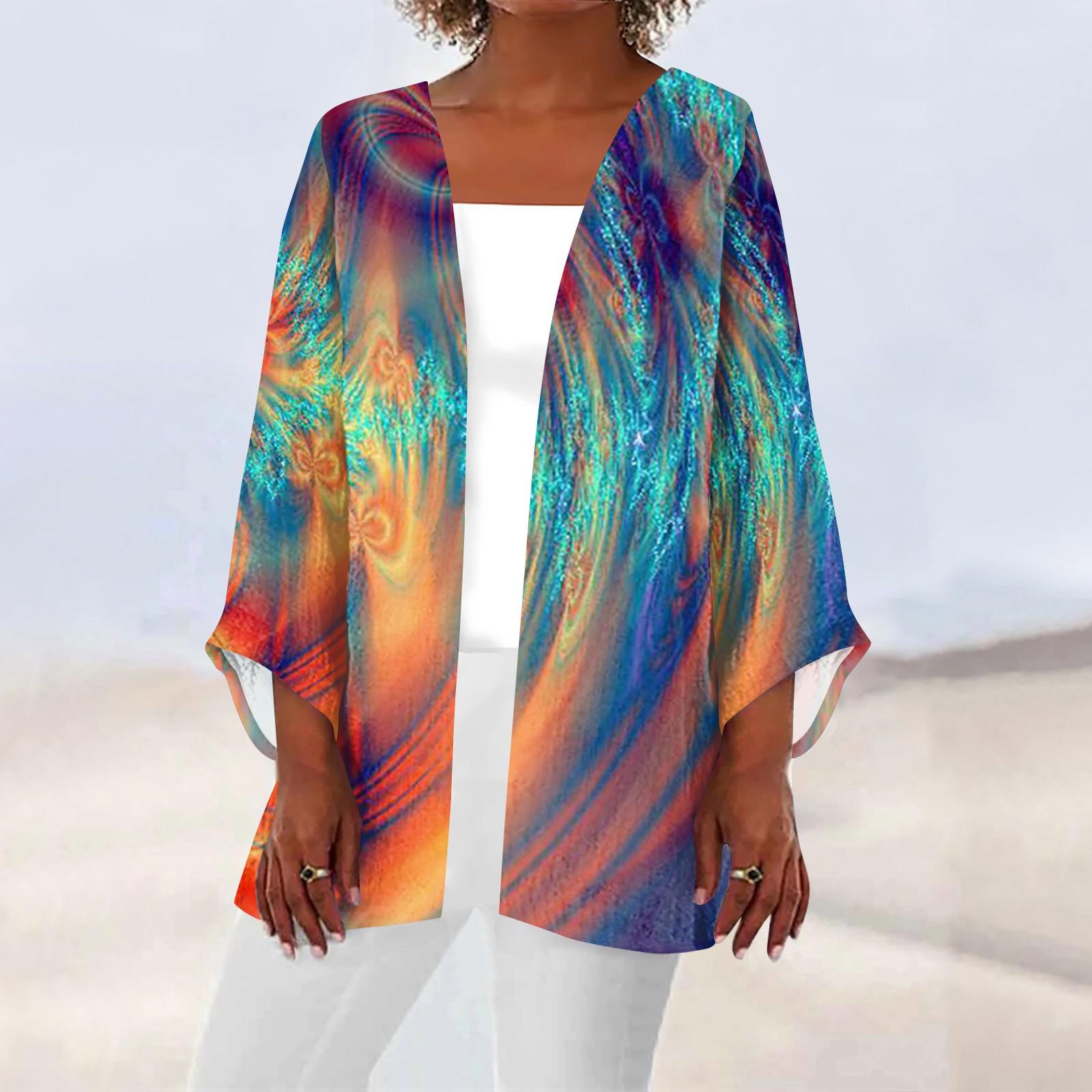 

Женская повседневная модная легкая куртка средней длины с принтом Caot в стиле ретро, ​​кардиган XXXXXL оранжевый