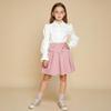3-13 Years Kids Girls Clothes Set Long Sleeve Lapel Shirt and Skirt