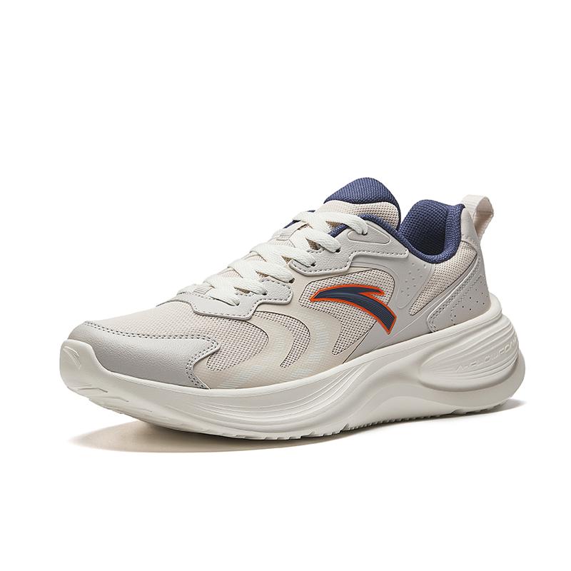 Anta Fly Fast Comfortable Versatile Non-Slip Wear-Resistant Shock Absorbing Low-Top Casual Running Shoes Men Sneaker Gray 912445510-2