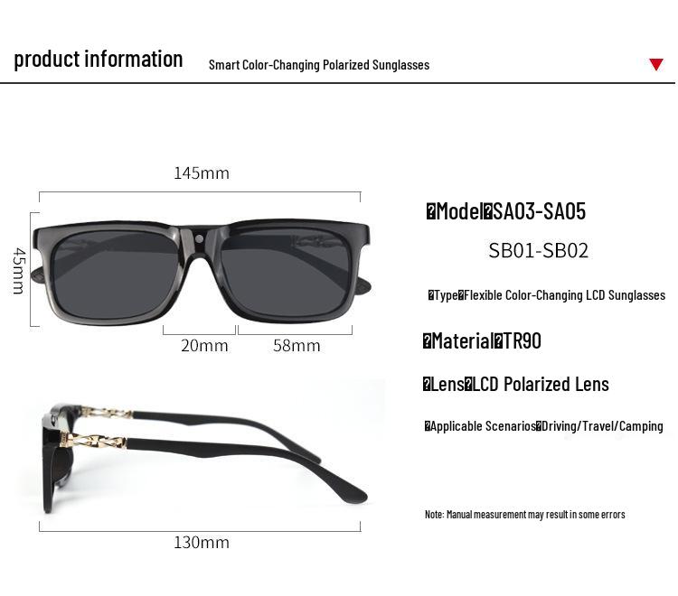 Smart Polarized Sunglasses: Light-Sensitive Color-Changing, 0.1s High-Speed for Cycling, Fishing, Driving.