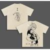 Jujutsu Kaisen Kashimo Hajime Printed Tee Men Women Retro Washed T-shirts Cotton T Shirt Short Sleeve Clothing Harajuku Tshirt