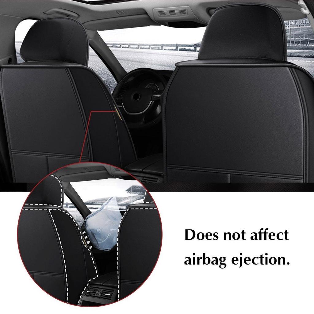 Luxury Full Car Seat Mat Covers Cushion PU Leather Protector Pad For Car Suv Truck Van Bus Universal Car Seat Cover (1Pcs)