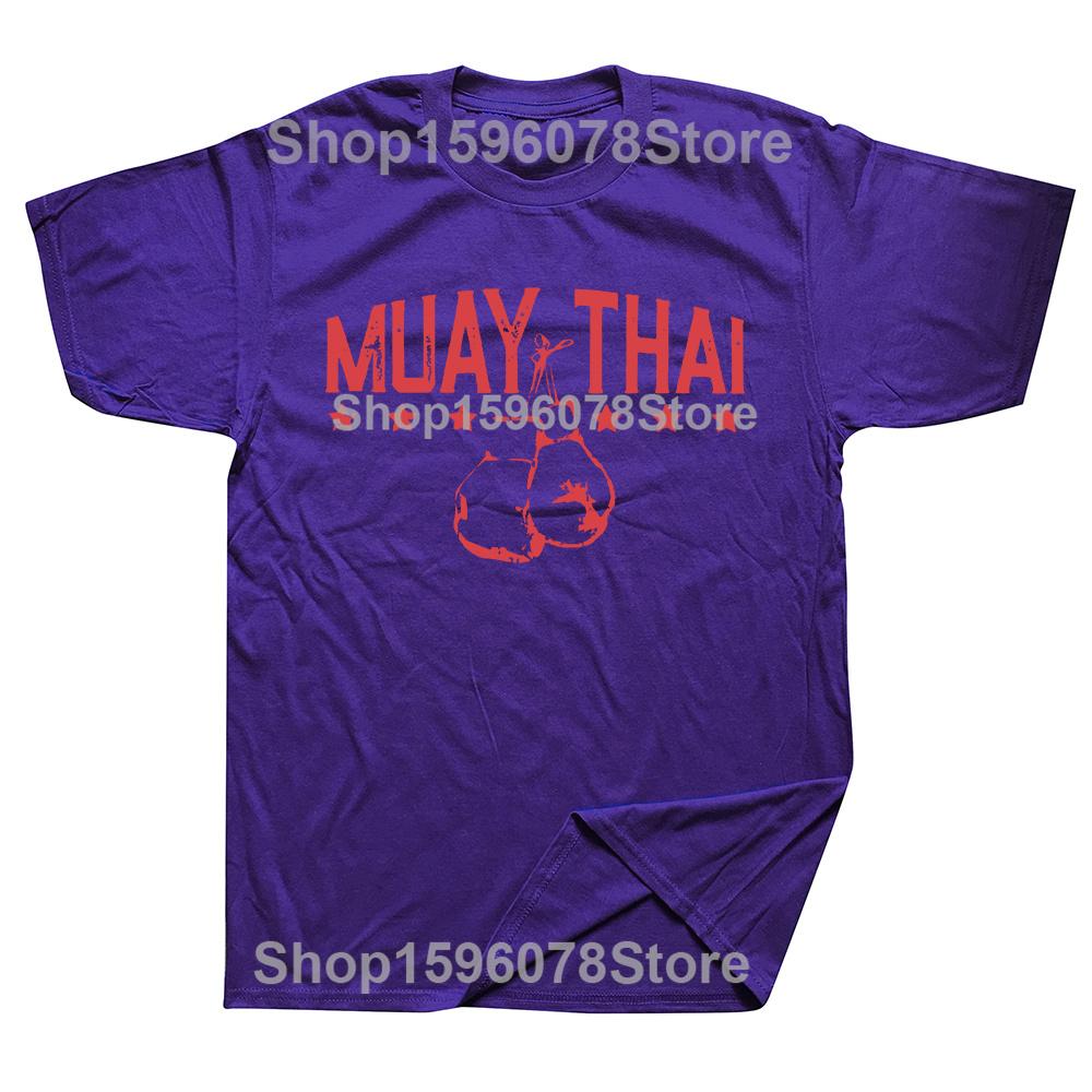 Muay Thai Boxing For Martial Arts Lovers t Shirts Men Cotton Vintage T-Shirts Crew Neck Tee Shirt Short Sleeve Clothing