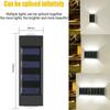BMW Outdoor Lights Solar Powered, Convex Mirror Wall Light, IP65 Waterproof Up and Down Courtyards Gardens Stairs Corridors Walls