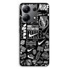 Phone Case - MANIACASE - Xiaomi Redmi Note 13 4G - TPU Silicone - Black and White - Graffiti Pattern